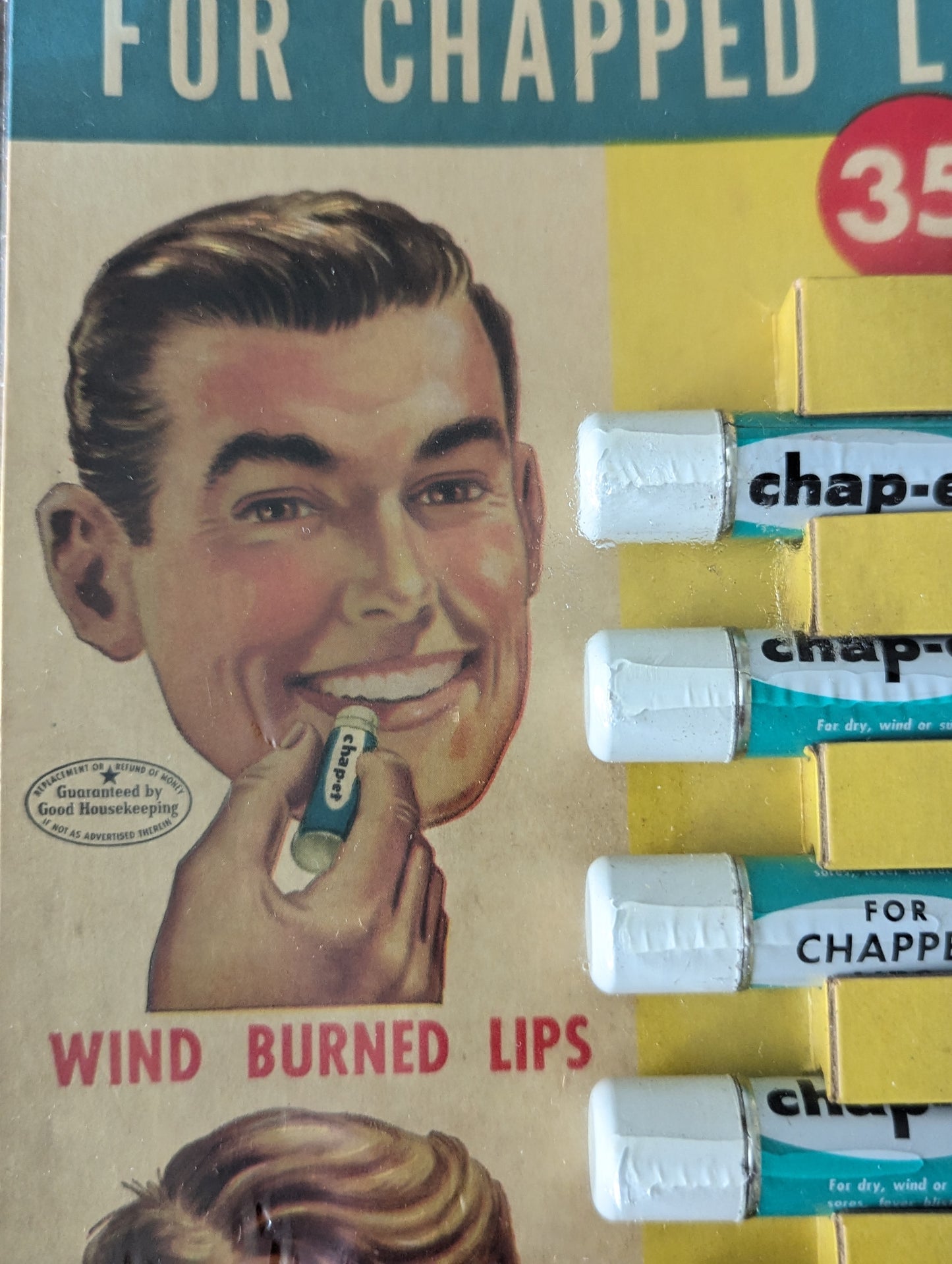 Vintage Chap-Et Store Display with NOS Product