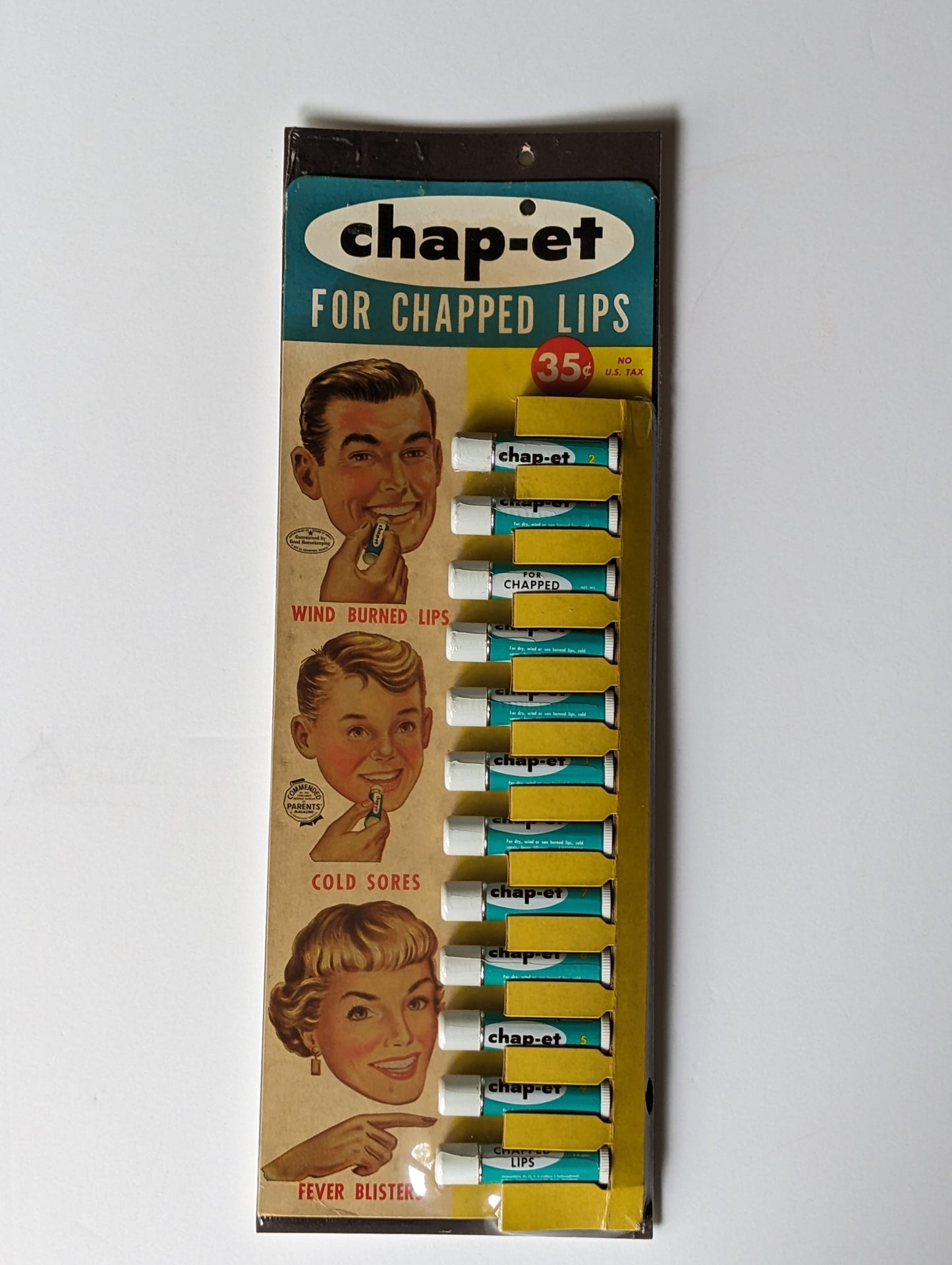 Vintage Chap-Et Store Display with NOS Product