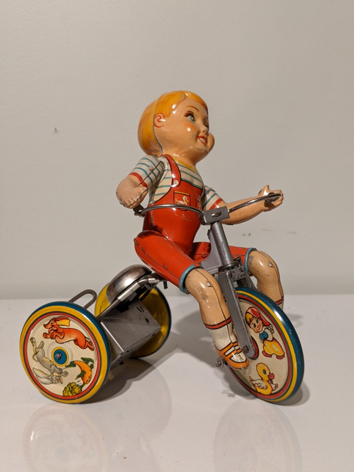 Unique Arts Kiddy Cyclist Tin Wind-Up Toy with Original Box