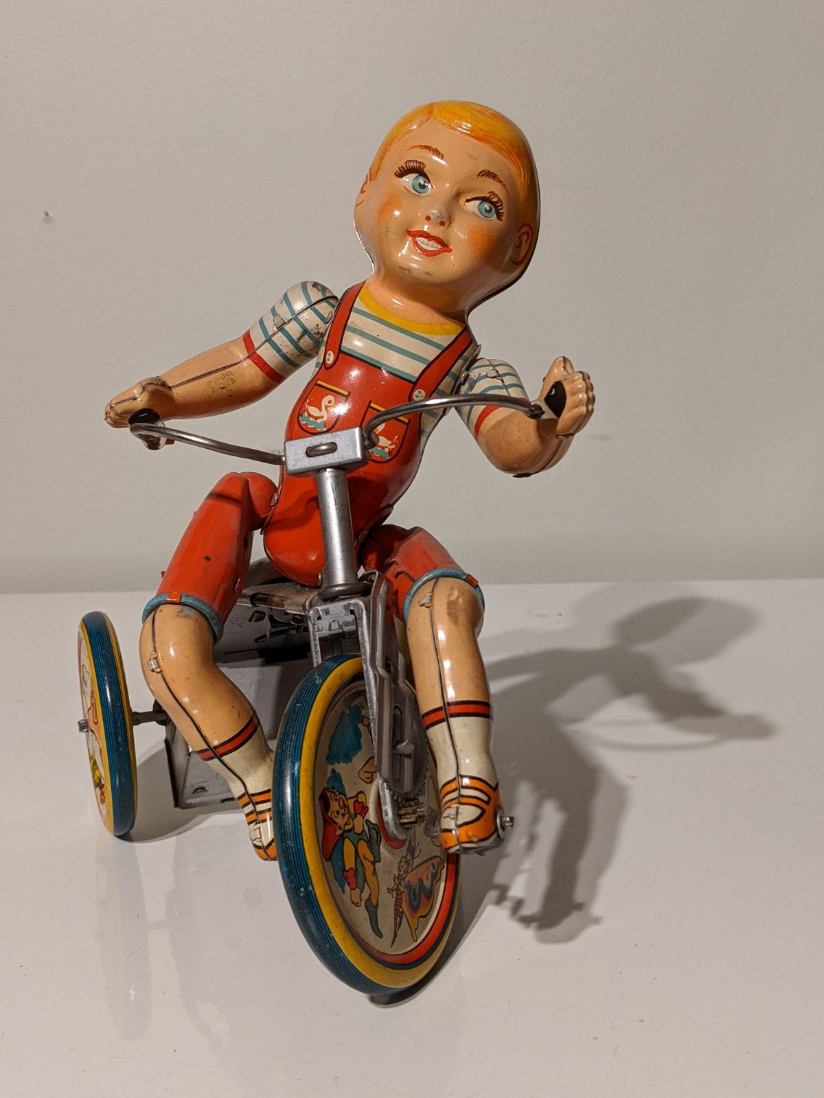 Unique Arts Kiddy Cyclist Tin Wind-Up Toy with Original Box