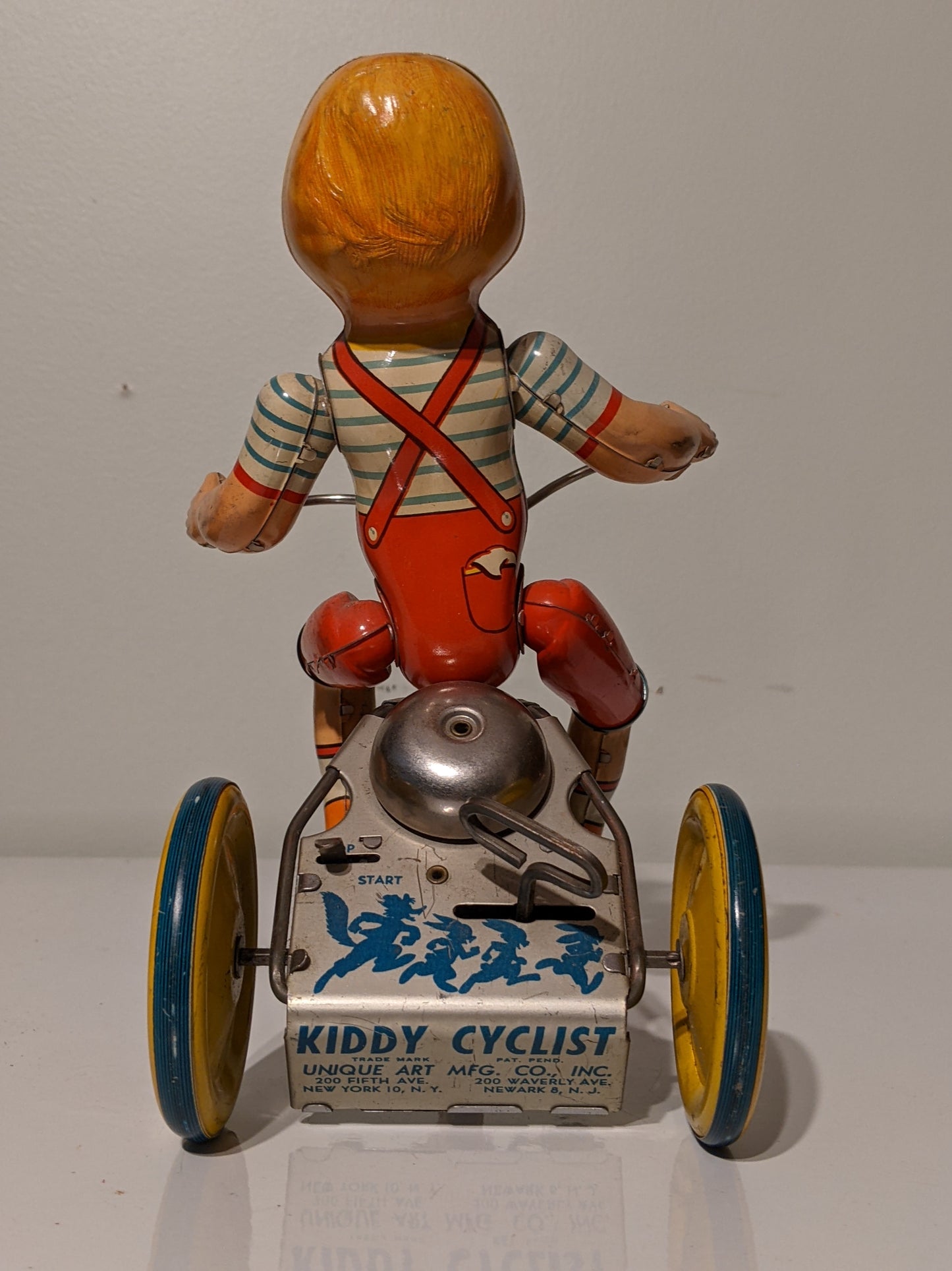 Unique Arts Kiddy Cyclist Tin Wind-Up Toy with Original Box