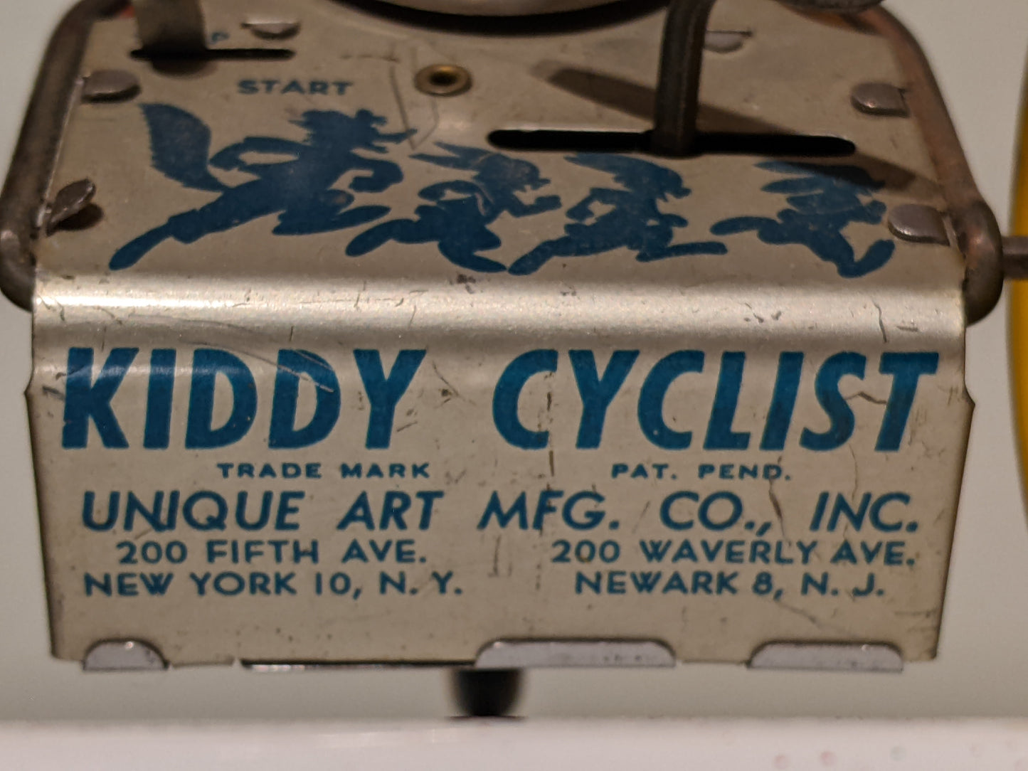 Unique Arts Kiddy Cyclist Tin Wind-Up Toy with Original Box