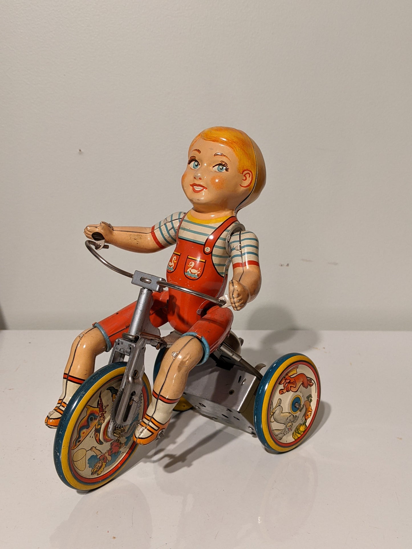 Unique Arts Kiddy Cyclist Tin Wind-Up Toy with Original Box