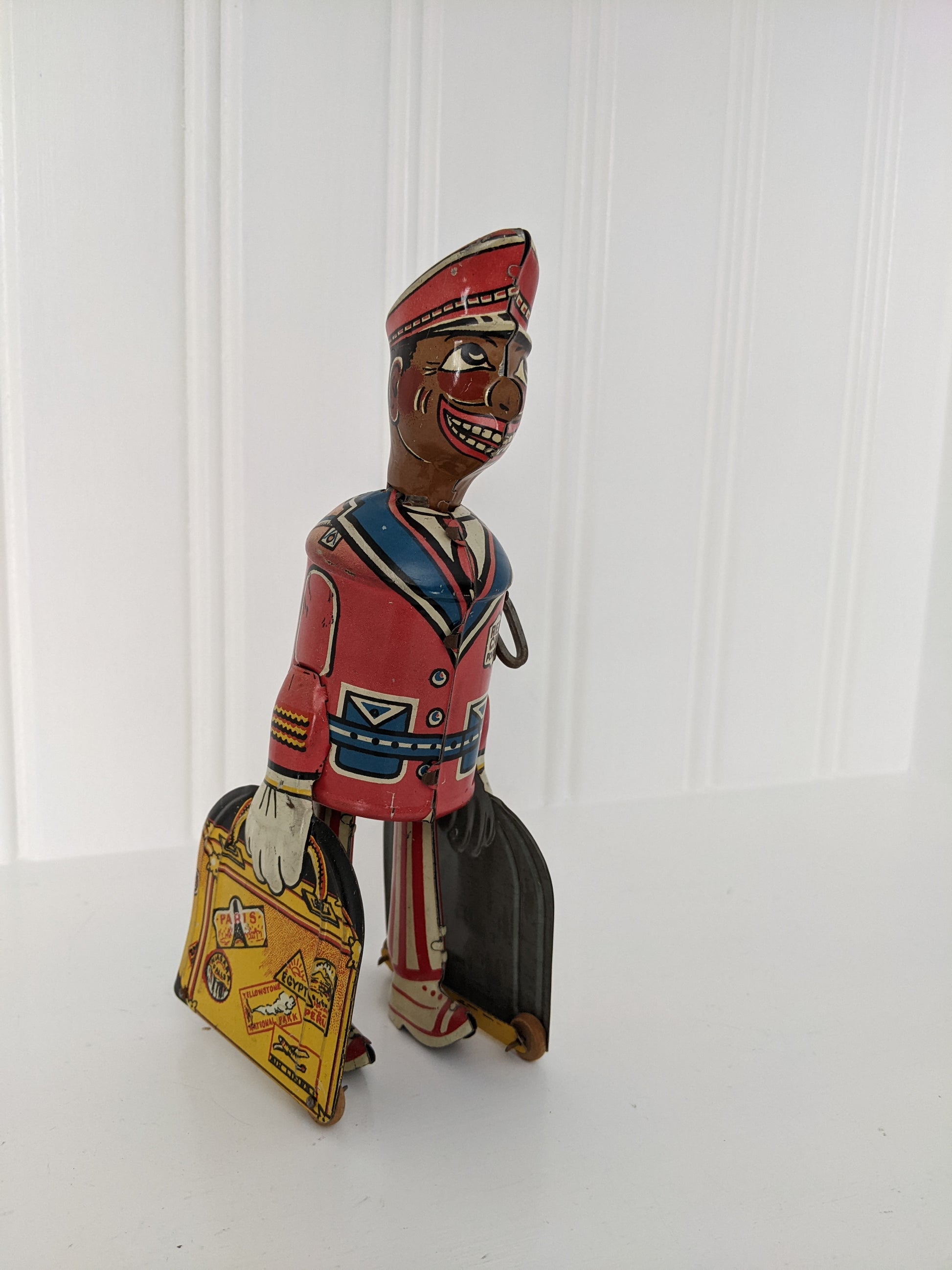 Vintage 1930's Louis Marx & Co. Red Cap Porter Tin Wind-up Toy – Olde Funk  Antiques